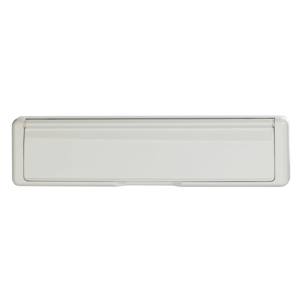 Nu Mail Door Letterplate Panel 76mm (20-40) White | Diamond Shield